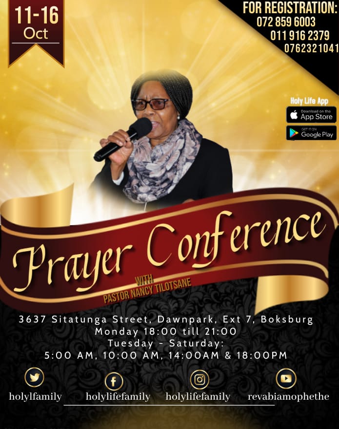 Prayer Conference 11-16 Oct